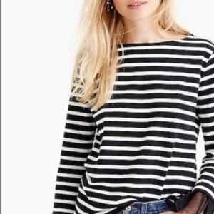 Black and white striped J. Crew shirt